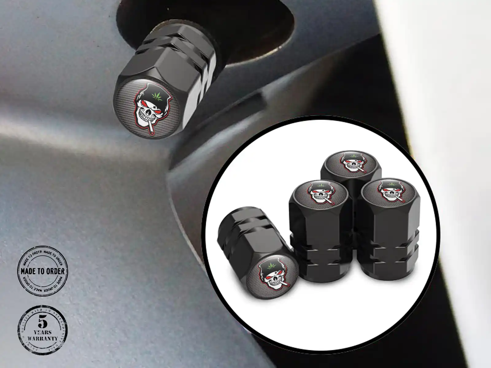 Rim Valve Stem Caps for Motorcycle Minimal Look